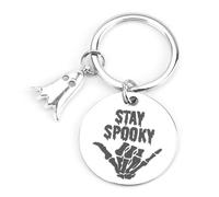 Llavero fantasma, llavero de mano de esqueleto espeluznante, llavero espeluznante, llaveros de Halloween, regalos de Halloween para mujeres, llavero de regalo personalizado, bonito llavero, divertido