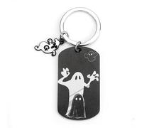 Llavero fantasma, llavero espeluznante, llaveros de Halloween, regalos de Halloween para mujeres, llavero de regalo personalizado, bonito llavero, llaveros de manualidades, llavero divertido de regalo