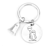 Llavero fantasma, llavero espeluznante, llaveros de Halloween, regalos de Halloween para mujeres, llavero de regalo personalizado, bonito llavero, llaveros de manualidades, llavero divertido de regalo