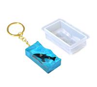 Llavero flexible de silicona de casta epoxi para proyectos de arte y recuerdos de ocasiones especiales, diseño geométrico, フリーサイズ