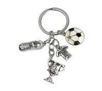 Llavero Fútbol - Llaveros de Soccer con Pelota de Juego, Camiseta de Jugador, Trofeo de Ganador y Bota o Zapato - Accesorio de llaves amantes del Fútbol, Partidos… - Llavero unisex hombre y mujer