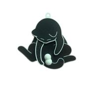 Llavero Gato Meneador Divertido, Llavero Juguete Inquieto Bolas De Gato Giratorias 3D, Huevos De Gatos Giratorios, Travesura Creativa, Para Los Amantes De Los Gatos (Negro)