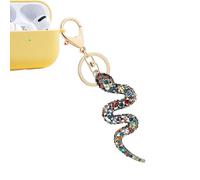 Llavero genérico Year Of The Snake 2025 | Snake Year Hangable Key Ornament - Colorido Snake Key Ring New Year Llaveros Snake Rhinestones colgantes Snake Blessing Recuerdo para la decoración de la