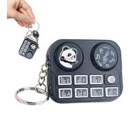 Llavero giratorio en miniatura - Tocadiscos de DJ, colgante de reproductor musical con acabado, mochila para fanáticos de la música, suministros de accesorios de , llavero elegante para viajes a