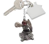 Llavero gótico, diseño de calavera de plata antigua, para mujer, llavero de calavera para hombres, llavero de resina 3D, llavero de regalo para novio, Esqueleto de tortuga ecuestre, Siehe Beschreibung