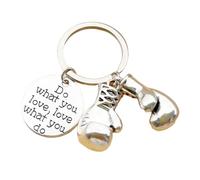 Llavero Guantes de Boxeo - Llaveros de Guantes de Boxeador con Placa con Frase Motivadora - Accesorio de llaves amantes del Boxeo, Deportes de Lucha, Peleas, Combates… - Llavero unisex hombre y mujer