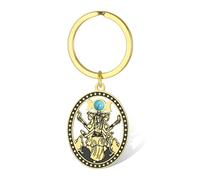 Llavero Hécate Llavero de acero inoxidable con la diosa de las tres lunas Colgante Hécate Joyas paganas y mágicas Regalos para mujeres (oro)