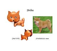 Llavero Hombre de Cuero Raza Perros Shiba 3D en Cuero porta Clave Pequeño Unisex