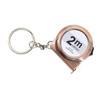 Llavero inoxidable en miniatura con regla de medición de 2 m, carcasa de acero al carbono para proyectos, viajes, hogar, uso al aire libre, mosquetón para oficina en casa