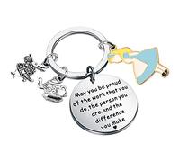 Llavero inspirado en Fair Alicce Wonderlland, regalo de Alicia May You Be Proud of The Work That You Do, Llavero Alice May You, 3.0cm