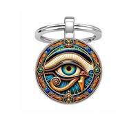 Llavero, joya de bolsa cabujón ojo de horus dios egipcio protector.
