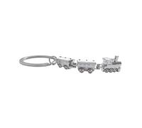 Llavero, joya de bolsa de tren locomotora vagones de acero., plata, M