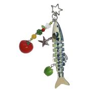 Llavero juguetón de pez que se mueve para uso diario | Coloridos anillos realistas de peces con balanceo que añaden un divertido dije de pez para mochila para uso diario