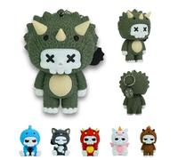 Llavero Kawaii Dinosaurio con Anillo Colgante de Mochila Accesorio Original Regalo Bonito Único Figura Colgante Bolsa Decoración Llave Coche Estuche Animales