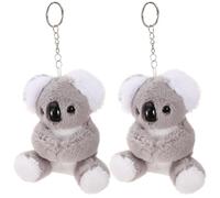 Llavero Koala de Peluche 2 Piezas, Suave y Resistente para Mochila | Felpa Aleación de Zinc, Figura Cartoon 3d, para Llaves, Bolso y Detalles de Fiesta