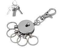 Llavero KYR01-A138 Con Mosquetón Y 6 Anillas Desmontables - Diseño Elegante Y Funcional Para Organizar Llaves De Coche, Casa Y Oficina - Ideal Para El Uso Diario Llavero De La Troika