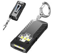 Llavero LED Light - Clip On Waterproof Pocket Torch Mini Flashlight for Outdoor Travel Safety | Bright Portable Key Ring with Lamp, Camping Fishing Hiking for Walking Safety Use Device, 2.67x1.1 inch