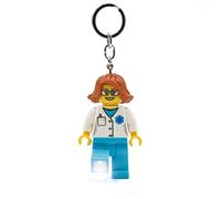 Llavero LEGO Icónico Doctora Femenina Linterna - Figura de 76 mm de altura (KE185) - 2 pilas CR2025 incluidas