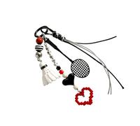 Llavero ligero de aleación para mochila de bádminton, ideal para añadir personalidad a tu bolsa diaria, accesorio único de diseño de bádminton
