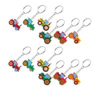 Llavero Lindo de Dibujos Animados Tractor Granja 12piezas Pvc Decoracion
