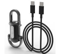 Llavero linterna con salida de 1200 lm, múltiples modos estroboscópicos, SOS, luz roja y azul, diseño de gancho portátil y banco de energía integrado para dispositivos móviles (D)