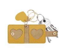 Llavero, llavero, álbum de fotos de piel sintética, regalo para hombres, mujeres, cumpleaños, boda, San Valentín, amarillo, Se référer au descriptif