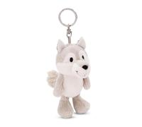 NICI Llavero loba Winny 10cm gris - Colgante animal de peluche - Para colgar en la llave, bolso, mochila, y mucho más, para niños y adultos, una excelente idea de regalo