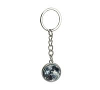Llavero Luna Llena 3D de Cristal Unisex - Llavero para llaves lunar - Accesorio para llaves amantes de la luna o astrología - llavero del satélite natural con cadena - regalo para hombres y mujeres