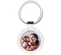 Llavero metálico Redondo con Foto - Forma Redonda Sencilla en Este Llavero de Acero con Foto Impresa - Llavero Personalizable en Acero Brillante