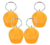 Llavero Mini Amarillo, 4 Piezas, Aleación de Zinc y Plástico | Adorno Colgante Creativo, Anillo Incluido, para Bolso y Bricolaje, Estilo Delicado y Único