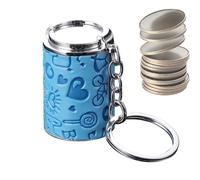 Llavero Mini Hucha | Aleación Zinc Cierre De Resorte Portátil - Mini Llavero Portamonedas,para Mochila, Bolso, Cartera y Llaves, Familiares, Estudiantes y