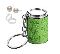 Llavero Mini Hucha,Contenedor para Monedas con Cierre de Resorte Portátil en Aleación de Zinc | Portamonedas Portátil - para Mochila, Bolso, Cartera y Llaves, Familiares, Estudiantes y Amigos