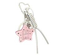 Llavero moderno en forma de estrella para bolsas y mochilas, perlas de aleación, decoración de bolsas acrílicas en 4 colores, marco de fotos de ídolo, B, Talla única