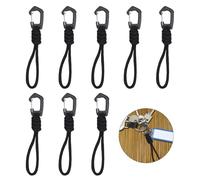 Llavero Mosqueton, HASLED 8 Piezas 12 CM Paracord Trenzado a Mano Mosqueton, Mosquetones Pequeños Adecuado para Montañismo y Acampadas al Aire Libre