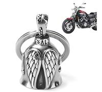 Llavero Moto Campana Guardiana, Guardian Bell para Motocicleta, Llavero Metálico, Amuleto de Protección y Buena Suerte, Aceite Campana de Motocicleta Ángel de Guarda, Bicicletas, Coches (2)