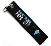 Llavero Moto - Regalo para Motorista Llavero Tela HARD WORK PAYS OFF, Accesorios para Moto - Llaveros Originales - Regalos Originales para Moteros