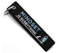 Llavero Moto - Regalo para Motorista Llavero Tela MINDSET IS EVERYTHING [LION], Accesorios para Moto - Llaveros Originales - Regalos Originales para Moteros