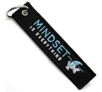 Llavero Moto - Regalo para Motorista Llavero Tela MINDSET IS EVERYTHING [SHARK], Accesorios para Moto - Llaveros Originales - Regalos Originales para Moteros