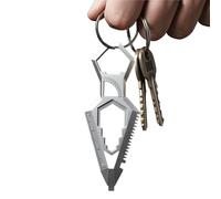 Llavero Multifunción,Abrebotellas Rueda Cortadora Llave - Destornillador Compacto Acero Inoxidable Regla de Llavero | Para Camping, Senderismo, Exterior, Coche, Y