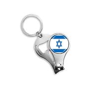Llavero multifuncional con diseño de bandera nacional de Israel, abrebotellas, cortaúñas, mochila, colgante