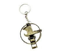 Llavero multifuncional en miniatura para ratón, con acción de resorte, llavero de hierro portátil para aliviar el estrés y divertirse, Bronce