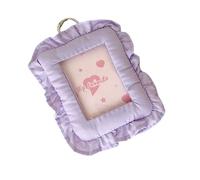 Llavero multifuncional para tarjetas fotográficas de 3 pulgadas, portátil, decoración de pared, accesorio de viaje, fácil de colgar, funda de tela para tarjetas fotográficas, Purple, One Size