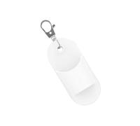 Llavero multiusos de neopreno protector de lápiz labial, ideal para viajes, bolsa de maquillaje alternativa para accesorios, soporte rectangular para bálsamo labial, White, Talla única