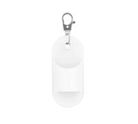 Llavero multiusos de neopreno protector de lápiz labial, ideal para viajes, bolsa de maquillaje alternativa para accesorios, soporte rectangular para bálsamo labial, White, Talla única