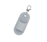 Llavero multiusos de neopreno protector de lápiz labial, ideal para viajes, bolsa de maquillaje alternativa para accesorios, soporte rectangular para bálsamo labial, Gray, Talla única