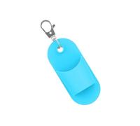 Llavero multiusos reutilizable de silicona para pintalabios, accesorios para viajes al gimnasio para mujeres, estuche de clip para cosméticos portátil, soporte rectangular para bálsamo labial, Azul 10