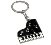 Llavero Musical de Piano de Cola Negro - Para Pianistas y Amantes de la Música - Unisex para Hombre y Mujer