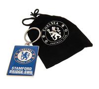 Llavero oficial de Chelsea FC Stamford Bridge en bolsa de regalo de terciopelo limitada stock