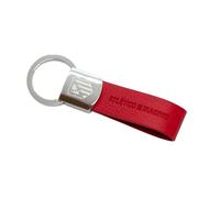 Llavero oficial del Atlético de Madrid. Piel color rojo100% vacuno, escudo del club grabado. Se entrega en caja negra con el escudo. Ideal para regalo.