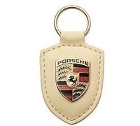 Llavero original Porsche Crest blanco